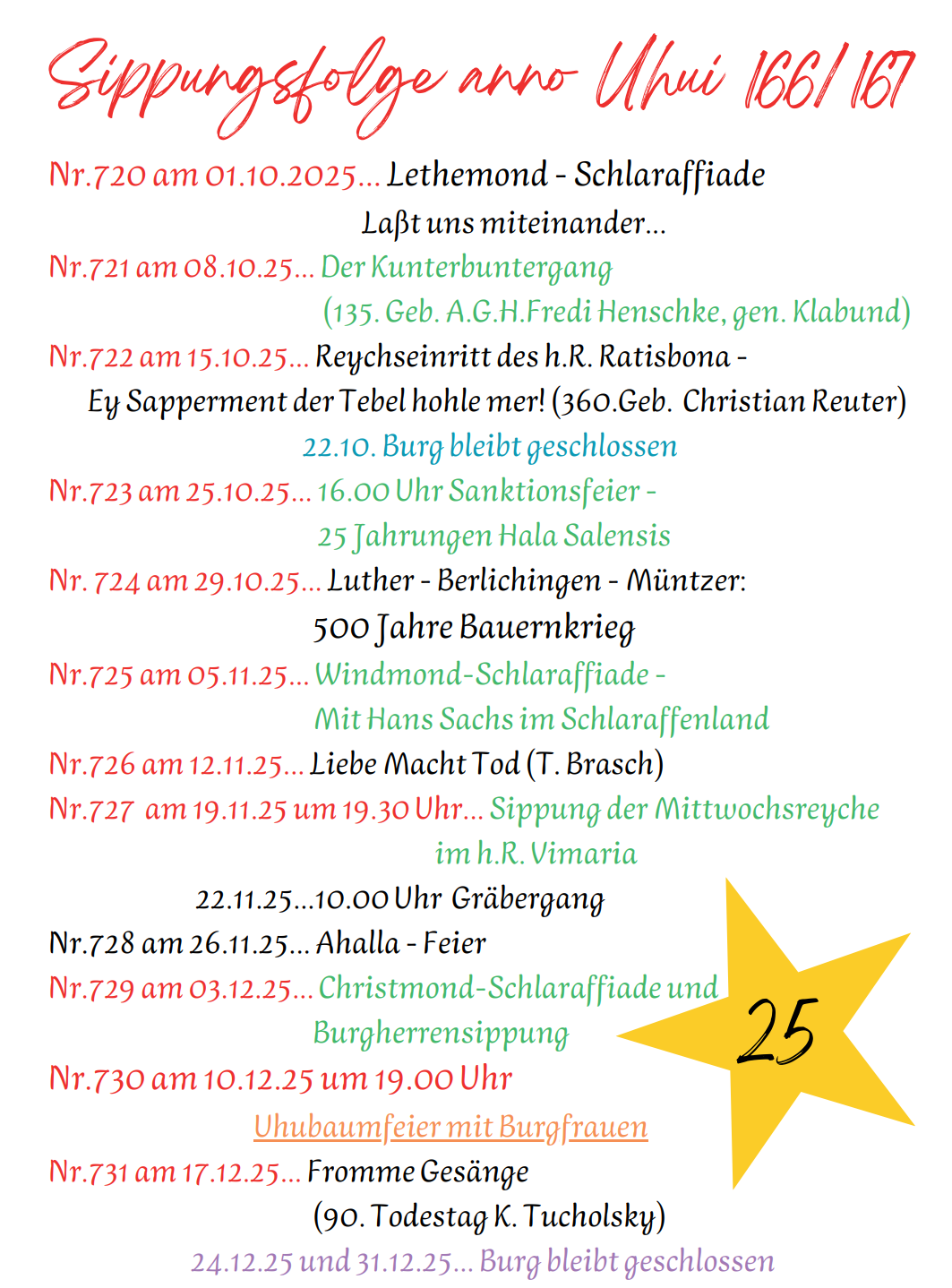 Sippungsfolge 1
